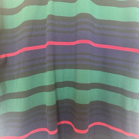 Vintage Knights of the Round Table Mens Striped Henley Polo Size L Rugby Preppy - Picture 6 of 9